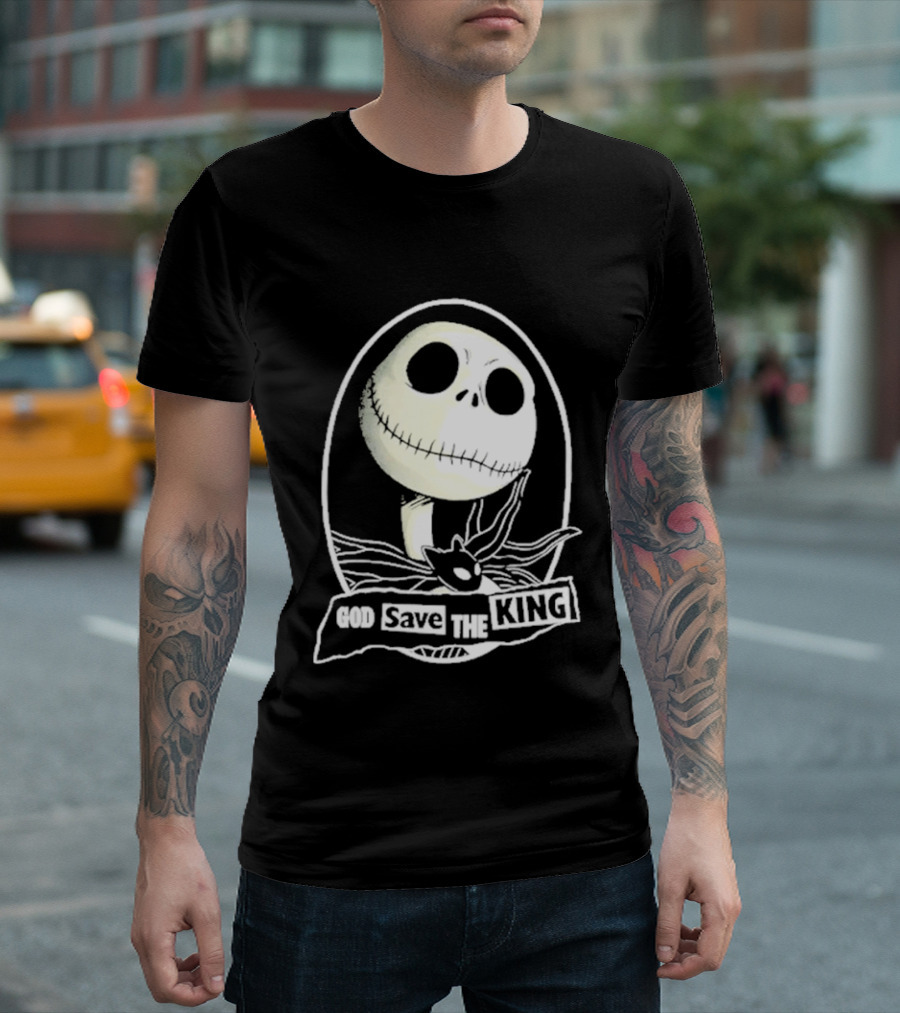 Jack Skellington God Save The King Halloween 2026 T-Shirt