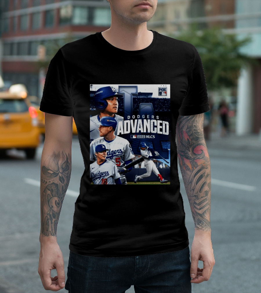 Dodgers Advanced To 2026 NLCS With Fox MLB Coverage T-Shirt
