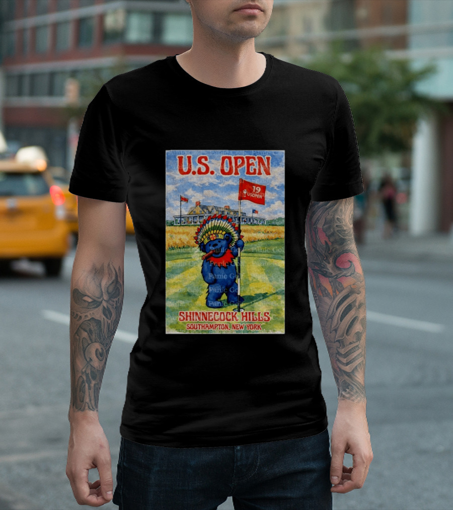 U.S. Open Shinnecock Hills Southampton New York Grateful Dead Dancing Bear Golf Course T-Shirt