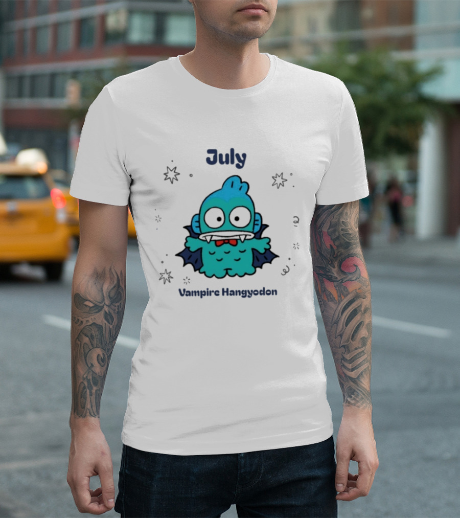 July Vampire Hangyodon Spooky Sanrio Halloween T-Shirt