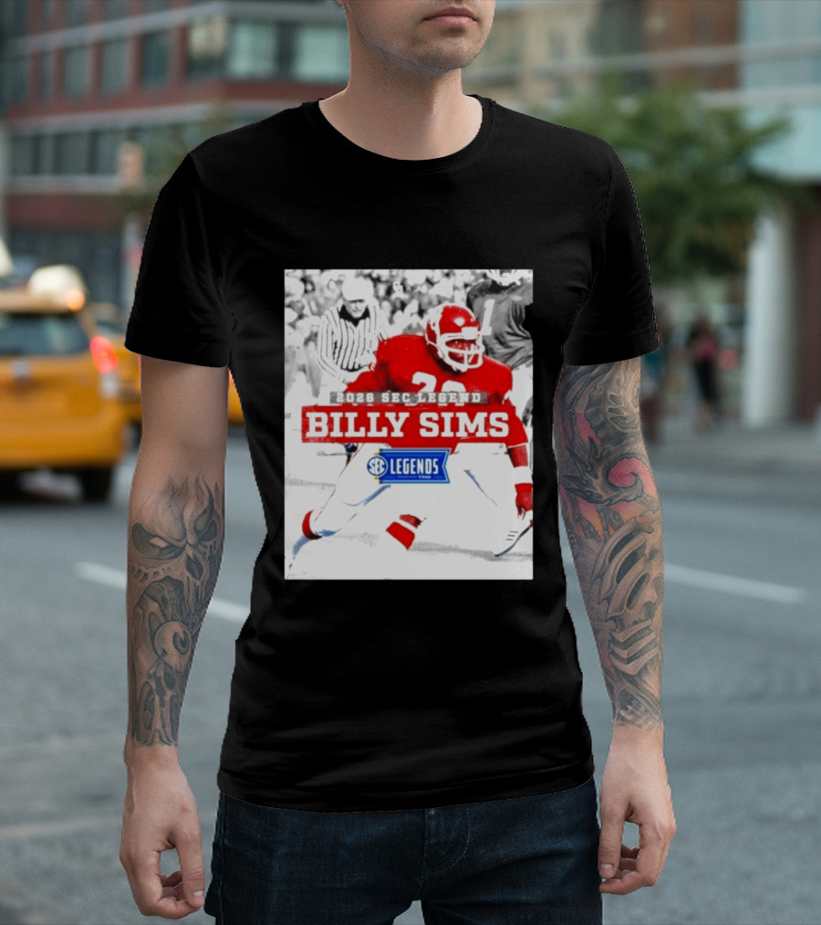 2026 SEC Legend Billy Sims Oklahoma Sooners Football T-Shirt
