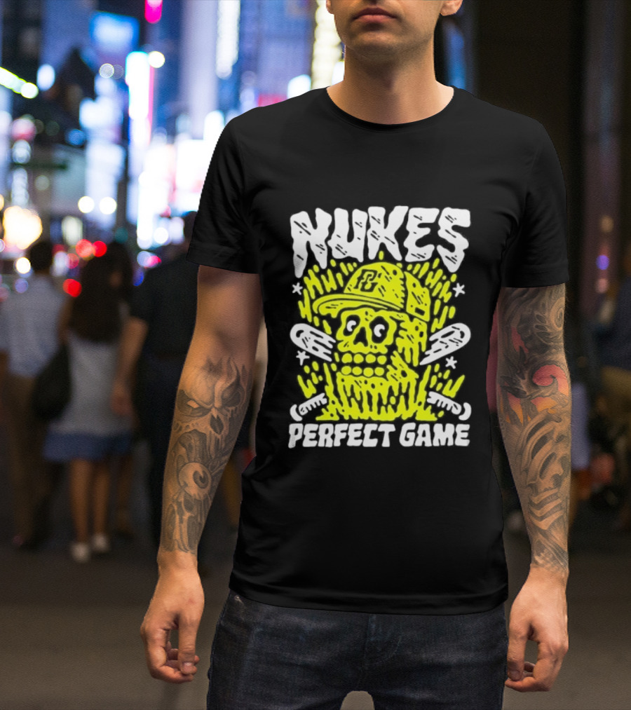 Nukes PC Skull Baseball Perfect Game T-Shirt