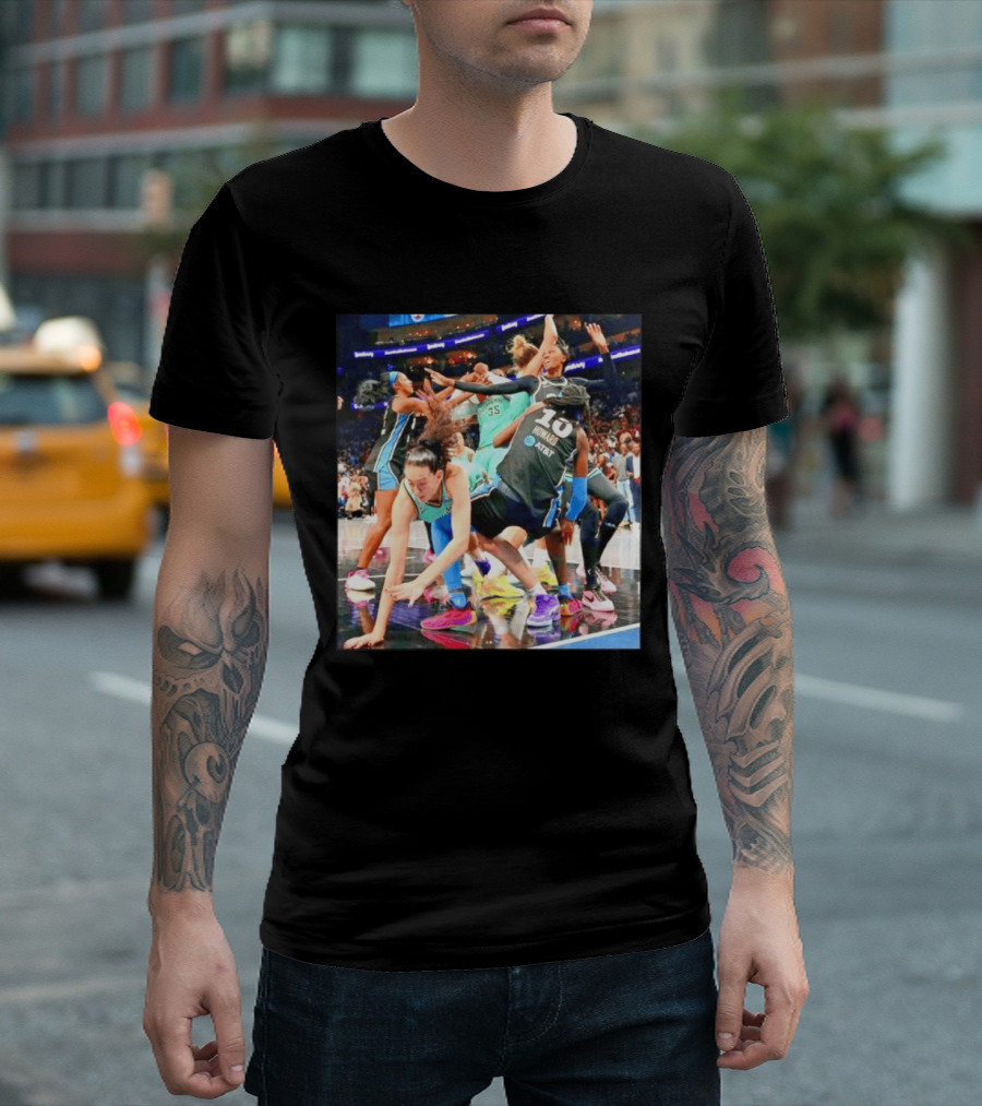 WNBA Action Howard 10 Brooklyn 35 AT&T Basketball Game T-Shirt
