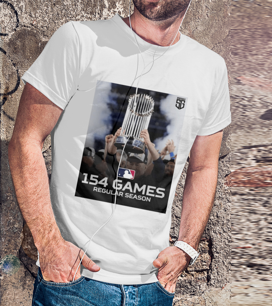 MLB 154 Games Regular Season World Series Champions Trophy T-Shirt