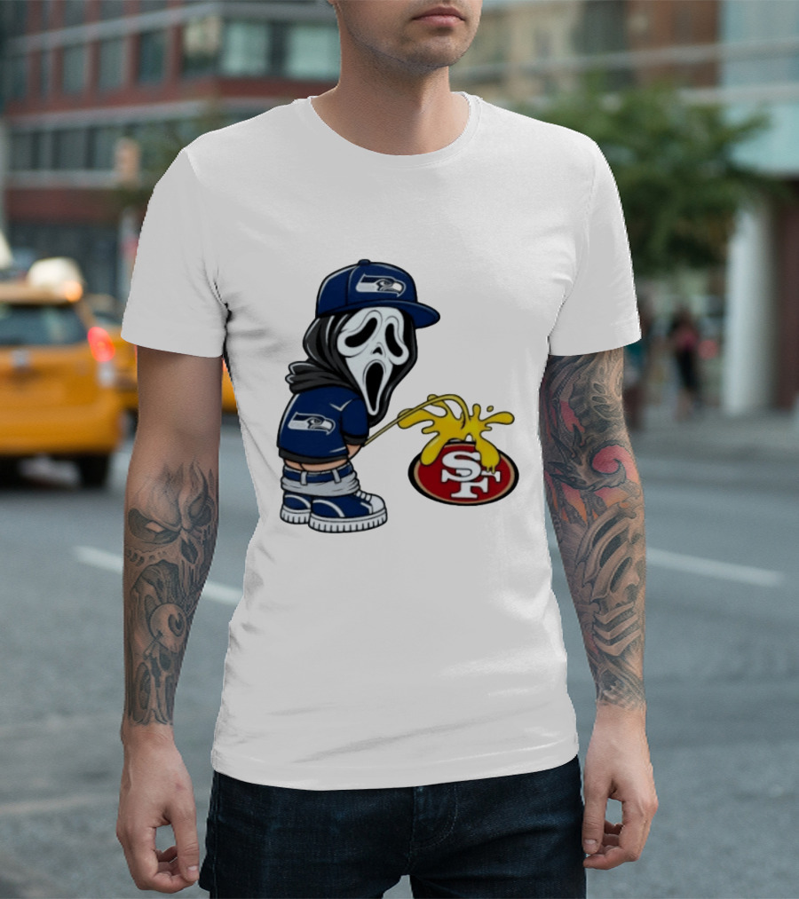 Seattle Seahawks Ghostface Fan Rivalry With San Francisco 49ers T-Shirt