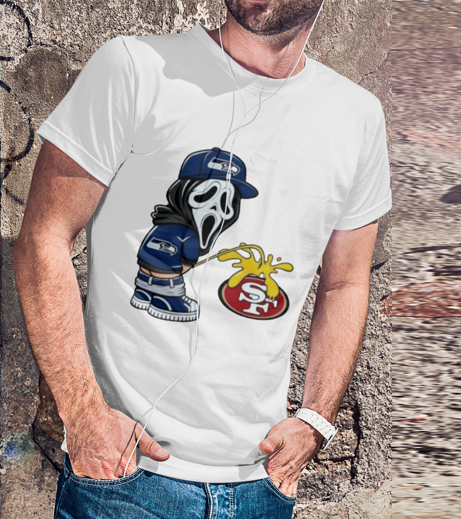Seattle Seahawks Ghostface Fan Rivalry With San Francisco 49ers T-Shirt