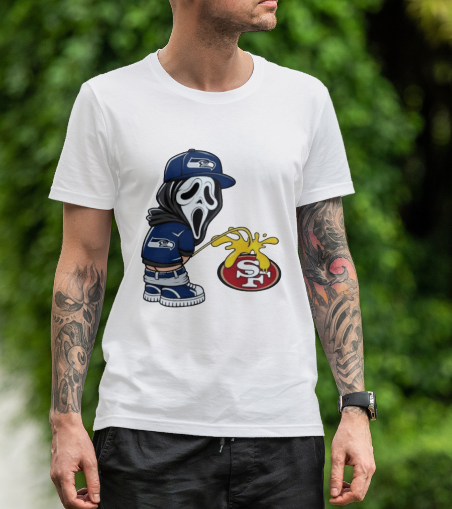 Seattle Seahawks Ghostface Fan Rivalry With San Francisco 49ers T-Shirt