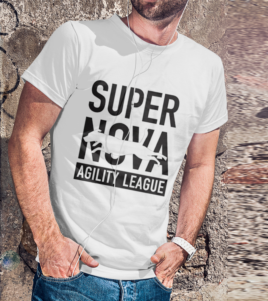 Super Nova Agility League Dog Sports Jumping Dog T-Shirt