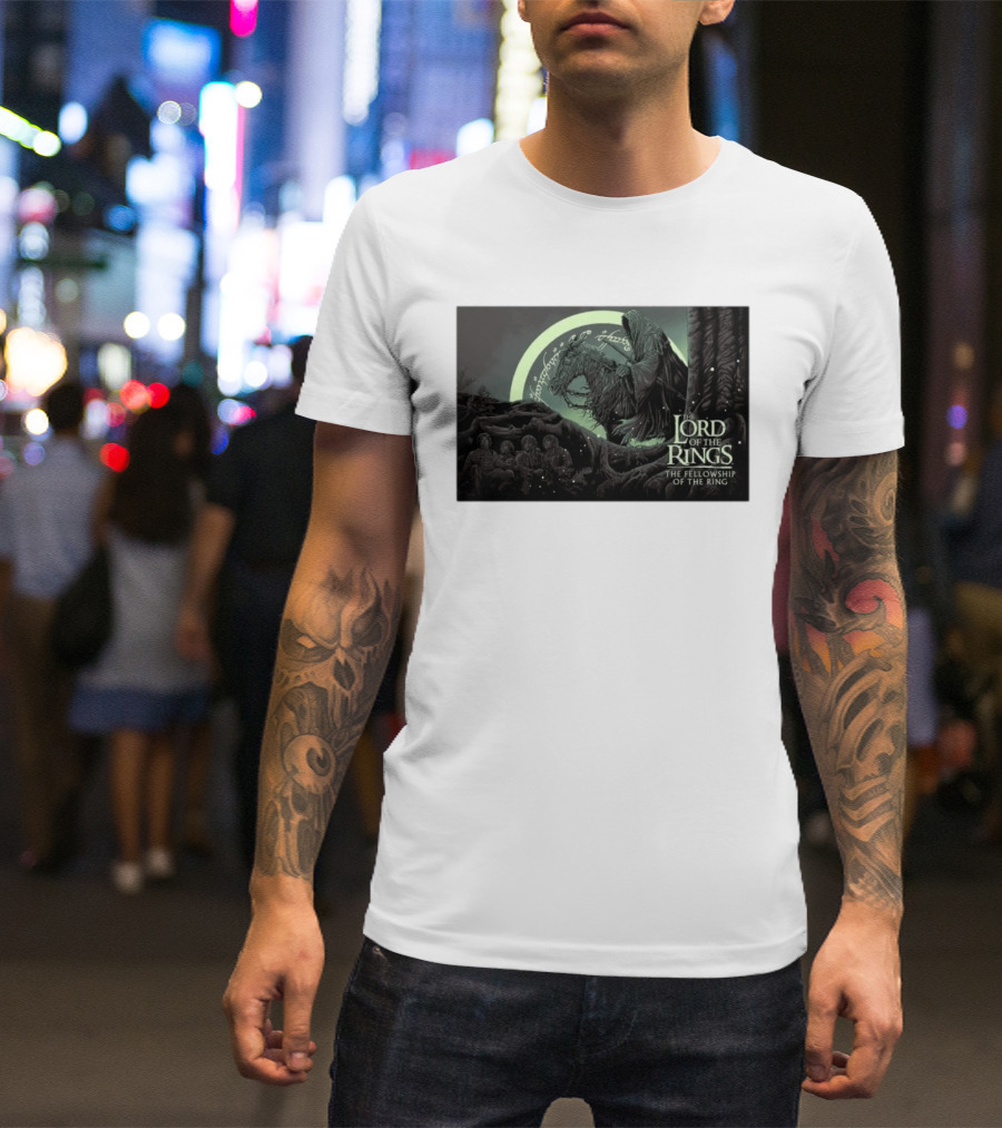 The Lord Of The Rings The Fellowship Of The Ring Nazgûl And Hobbits Scene T-Shirt