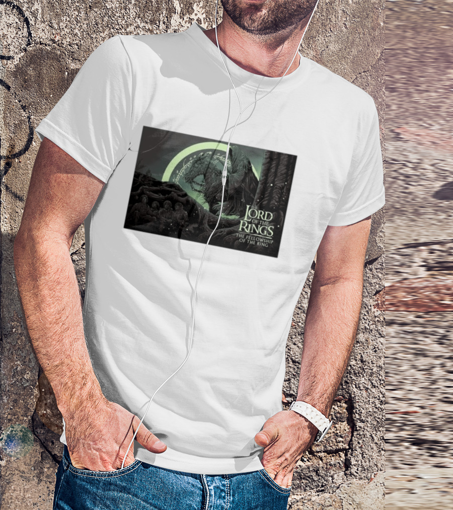 The Lord Of The Rings The Fellowship Of The Ring Nazgûl And Hobbits Scene T-Shirt