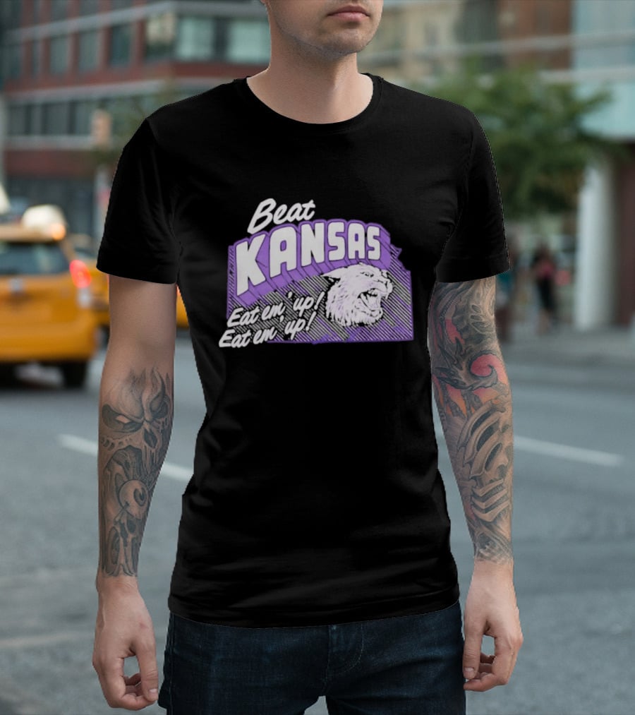 Beat Kansas Eat Em Up Eat Em Up Football Rivalry T-Shirt
