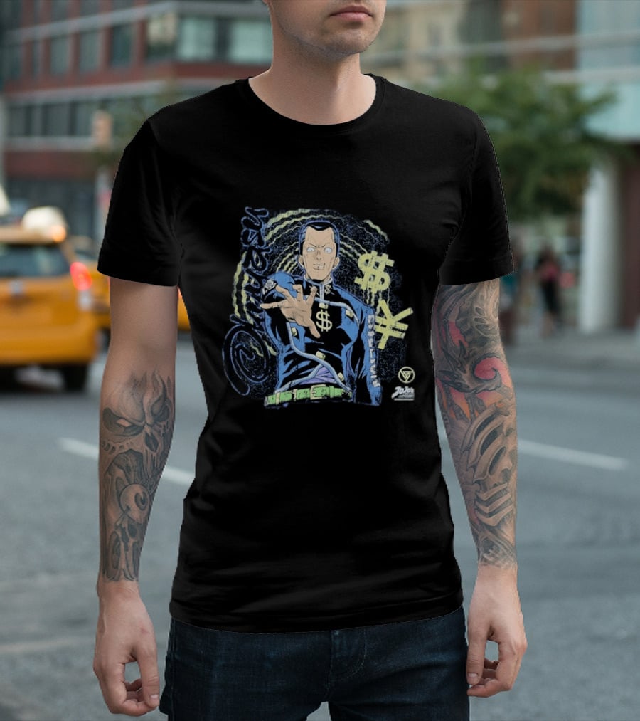 Okuyasu Nijimura JoJo's Bizarre Adventure Dollar Yen Symbols Vortex Spiral T-Shirt
