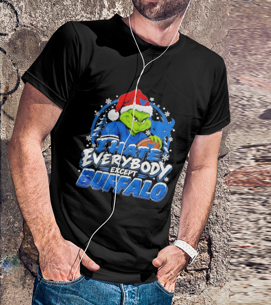 I Hate Everybody Except Buffalo Grinch X Buffalo Bulls Christmas 2026 T-Shirt