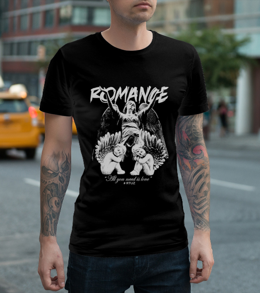 Romance All You Need Is Love Angel Cherub Rfuz T-Shirt