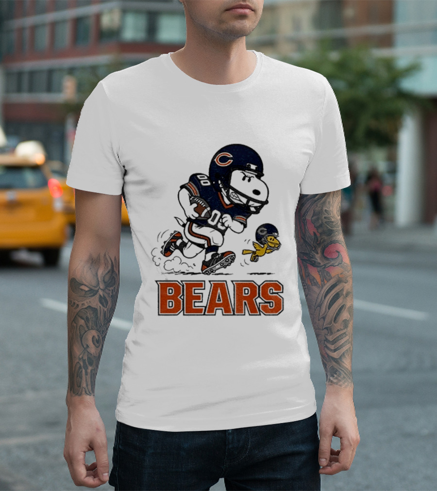 Chicago Bears Snoopy And Woodstock Football Team Fan T-Shirt