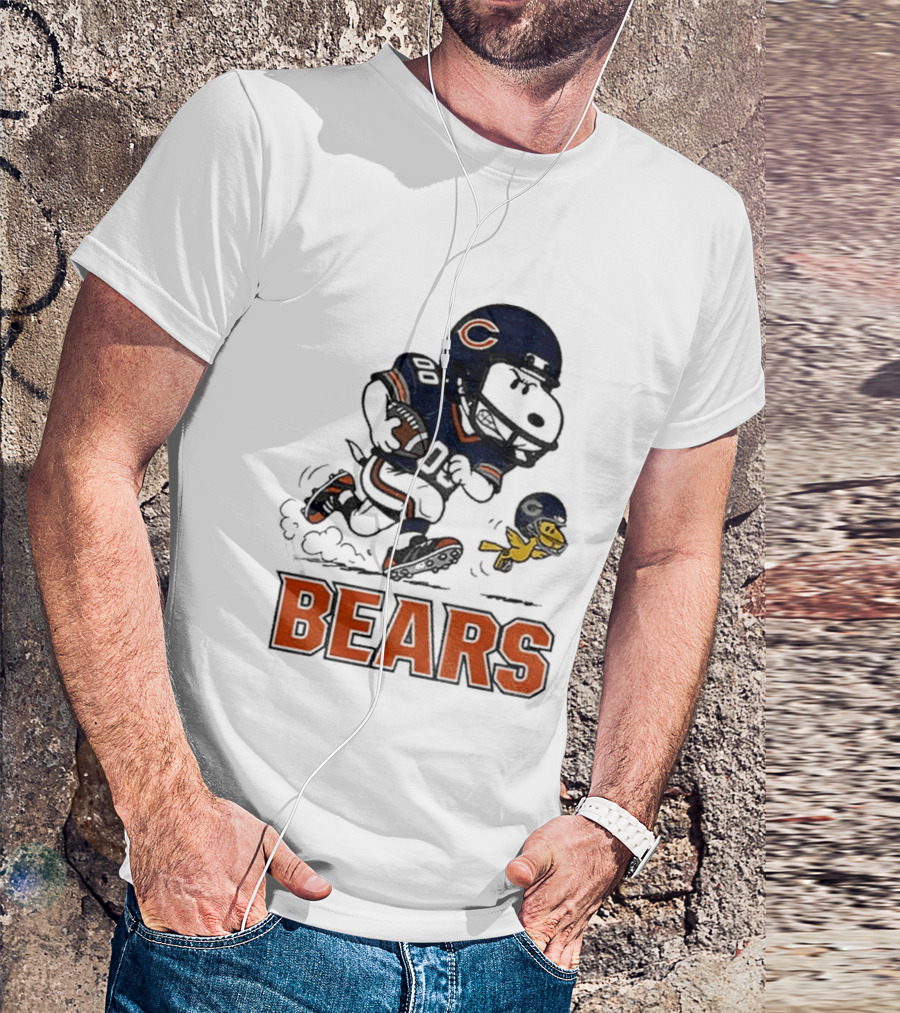 Chicago Bears Snoopy And Woodstock Football Team Fan T-Shirt