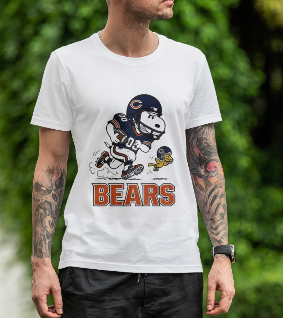 Chicago Bears Snoopy And Woodstock Football Team Fan T-Shirt