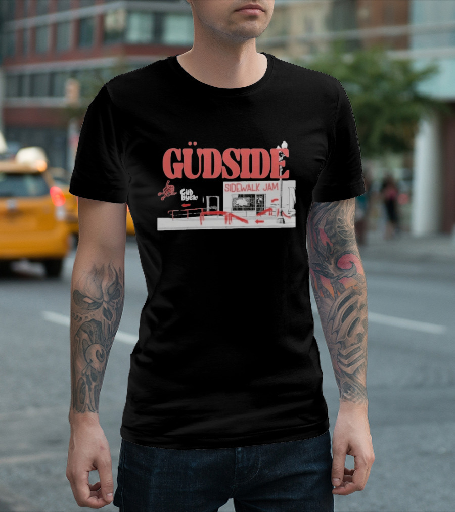 Güdside Sidewalk Jam Güd Byek Skateboard Street T-Shirt