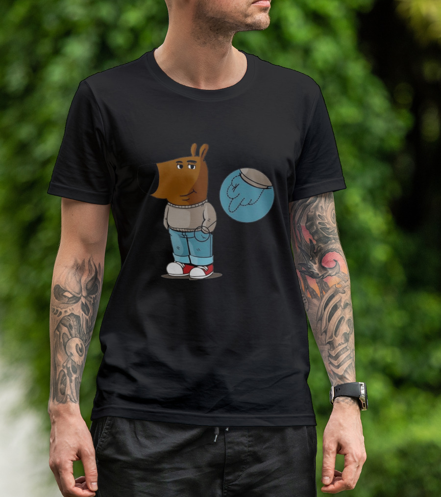 Chill Guy Middle Finger Bear Sweater Jeans Casual T-Shirt