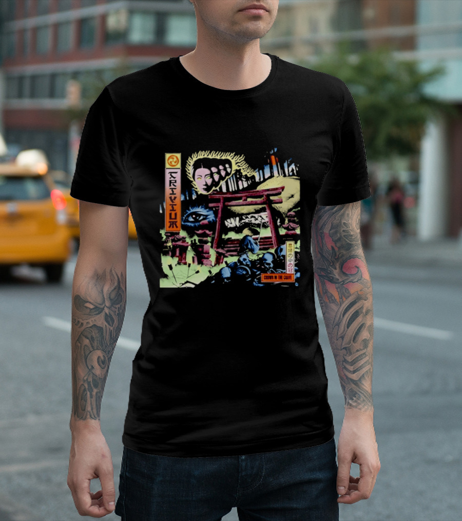 Trivium Crown In The Grave Heavy Metal Japanese Torii Gate Symbolism T-Shirt