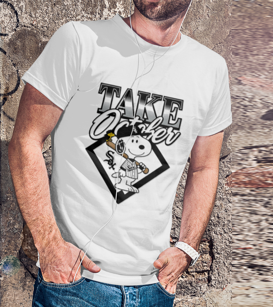 Snoopy Take October Chicago White Sox MLB Baseball Postseason Cartoon T-Shirt