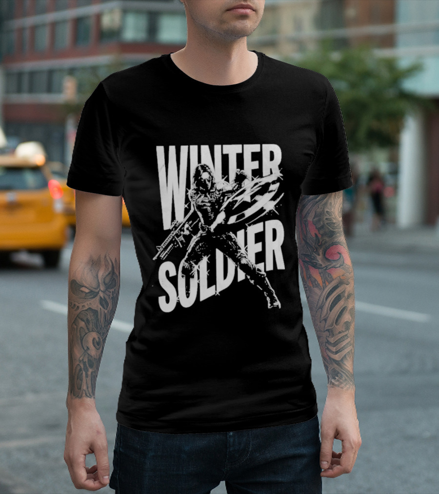 Winter Soldier Bucky Barnes Iconic Superhero T-Shirt