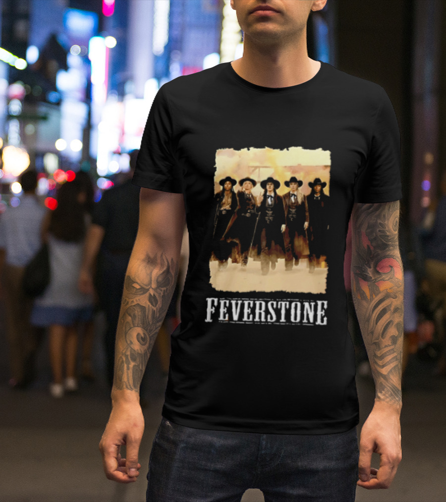 Feverstone Five Women Cowboy Outfits Walking T-Shirt