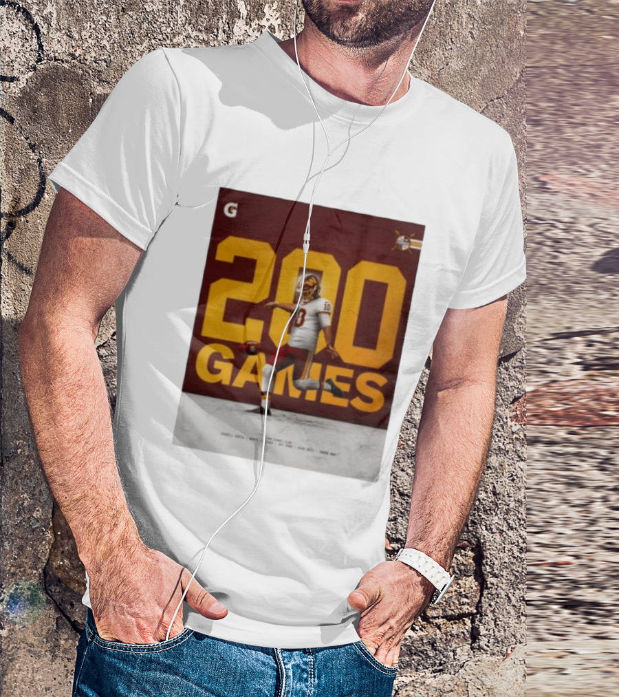 200 Games Tress Way 200 Games Club Washington Commanders T-Shirt