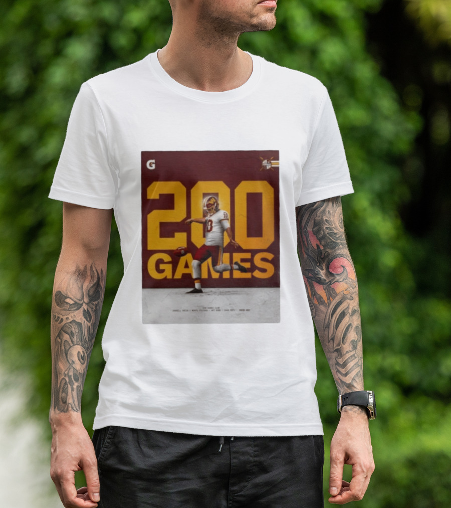 200 Games Tress Way 200 Games Club Washington Commanders T-Shirt