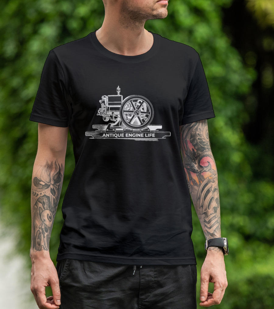 Antique Engine Life Vintage Machinery T-Shirt