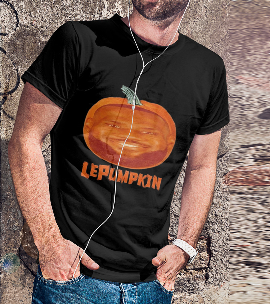 Lebron James Lepumpkin Pumpkin Happy Fall Halloween Basketball T-Shirt