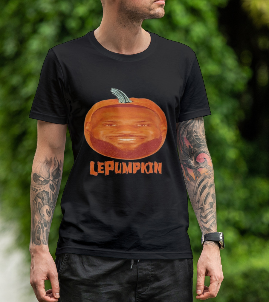 Lebron James Lepumpkin Pumpkin Happy Fall Halloween Basketball T-Shirt