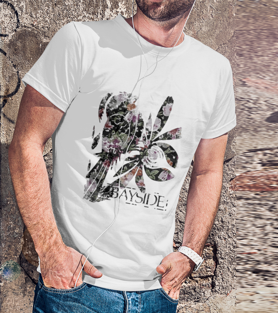 Bayside Floral Bird Distressed Alternative Rock T-Shirt