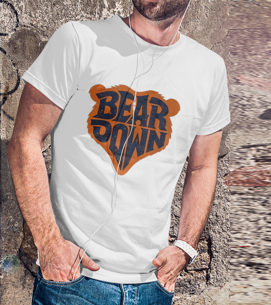Chicago Bears Bear Down Distressed Vintage Sports Fan T-Shirt