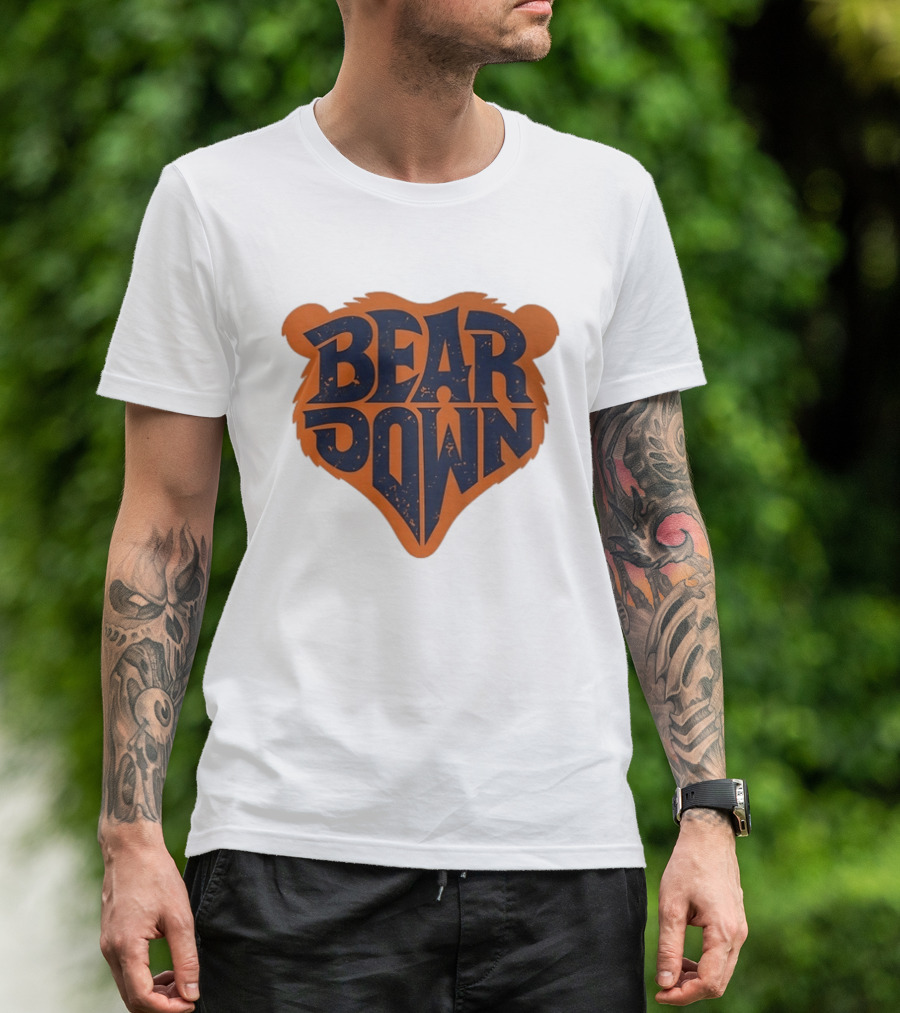 Chicago Bears Bear Down Distressed Vintage Sports Fan T-Shirt