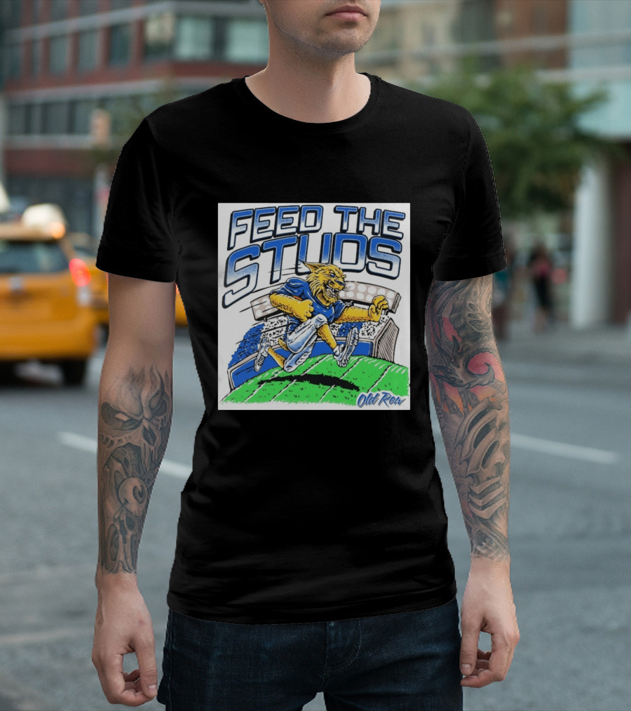 Feed The Studs Old Row Football Wildcat Stadium Run T-Shirt