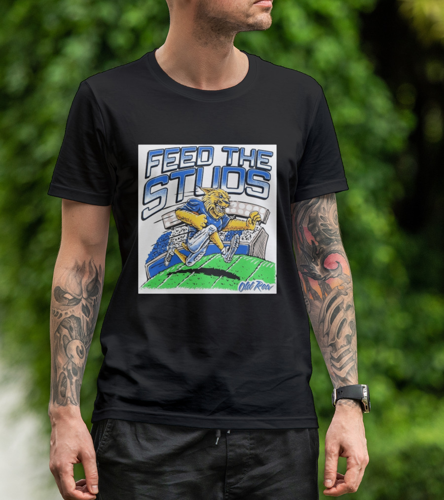 Feed The Studs Old Row Football Wildcat Stadium Run T-Shirt