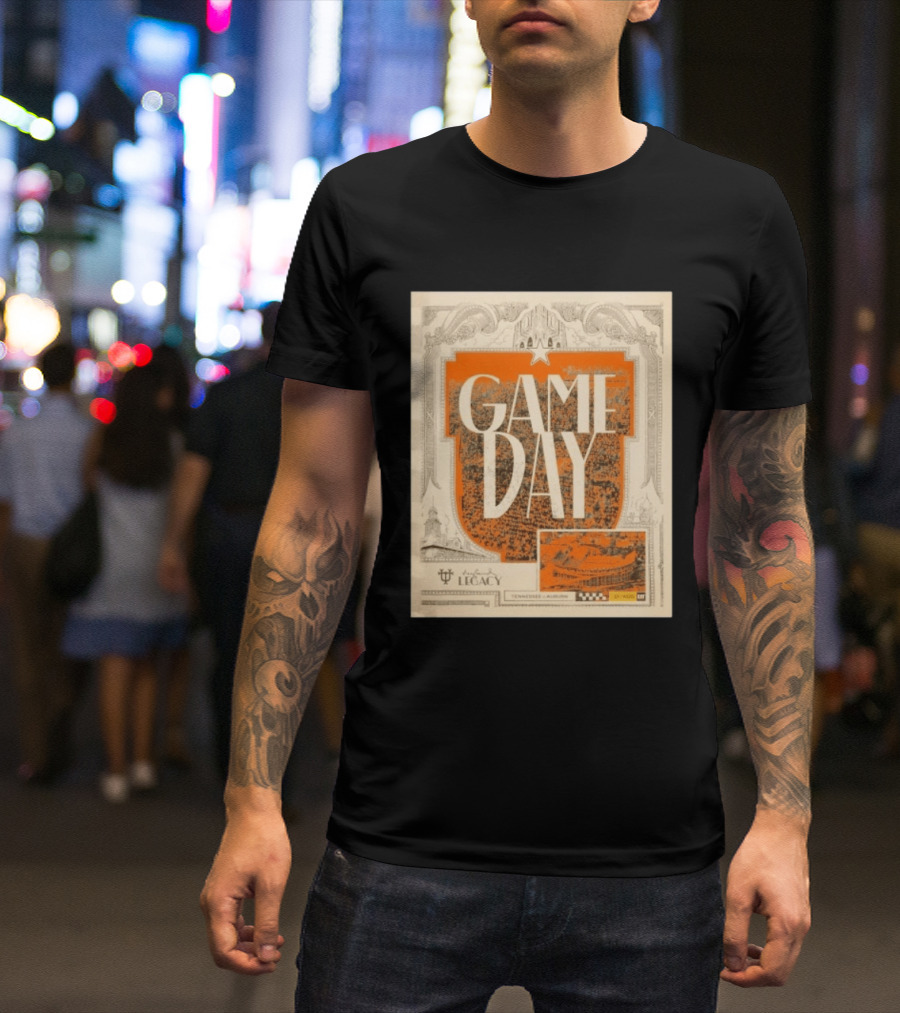 Tennessee Auburn Game Day Neyland Legacy Stadium Matchup T-Shirt