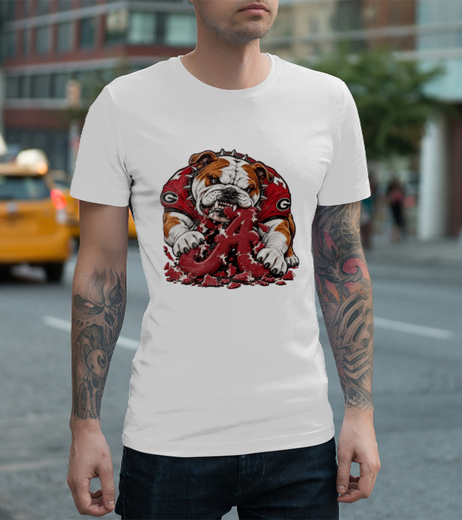 Georgia Bulldogs Crushing Alabama Crimson Tide Rivalry Showdown T-Shirt