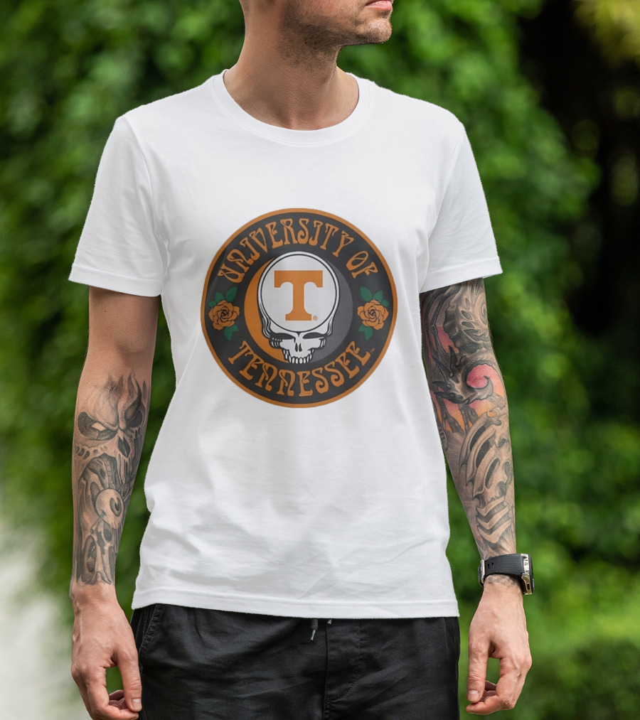 University Of Tennessee Grateful Dead Steal Your Face Skull Roses T-Shirt