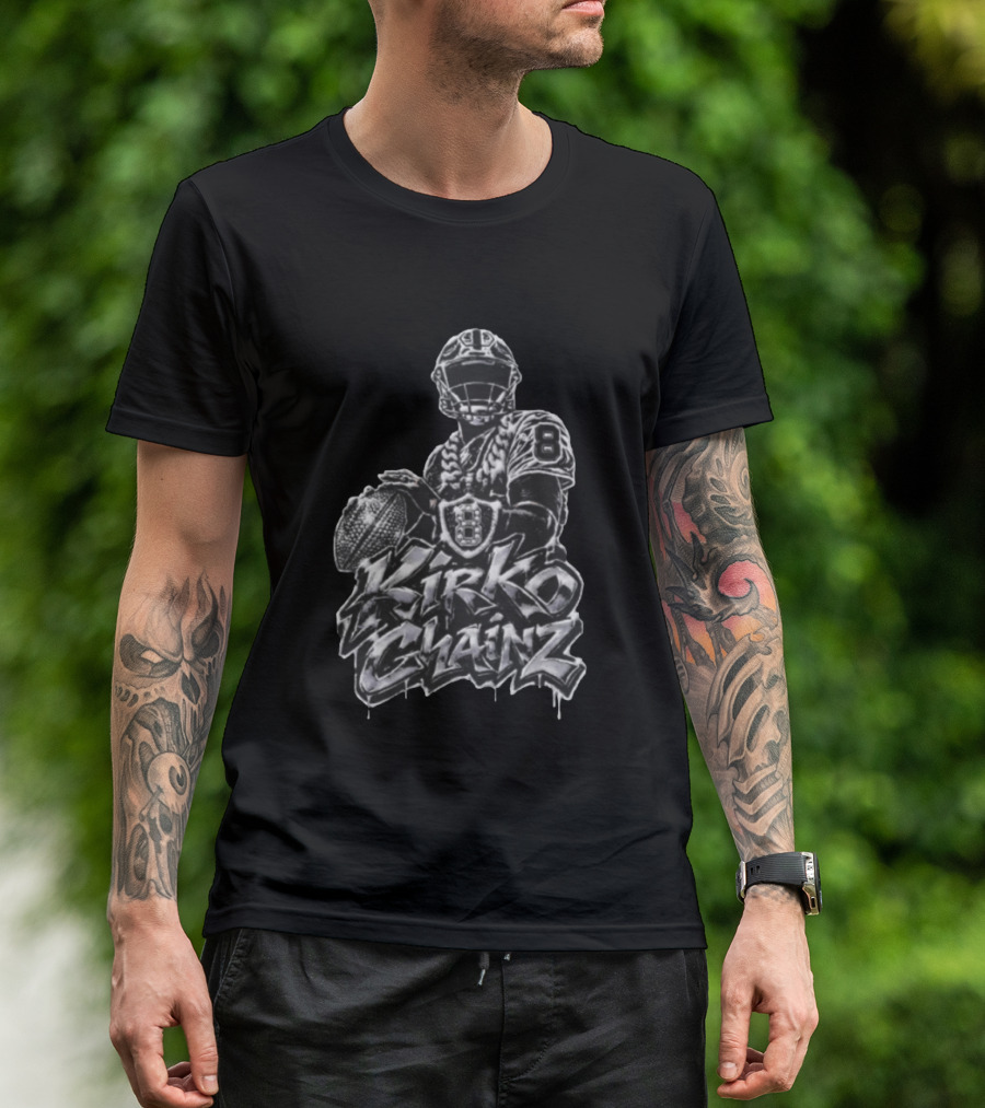 Kirko Chainz Kirk Cousins Number 8 Football Player Graffiti T-Shirt