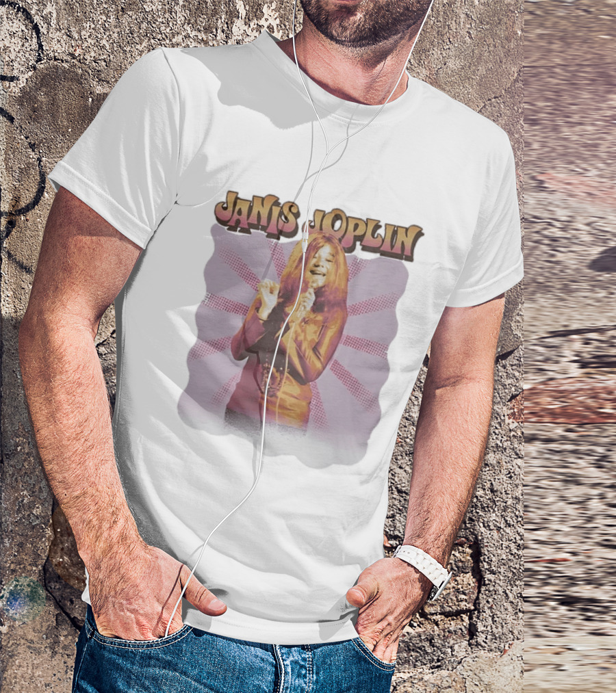 Janis Joplin Rock Legend Iconic Singer Image T-Shirt