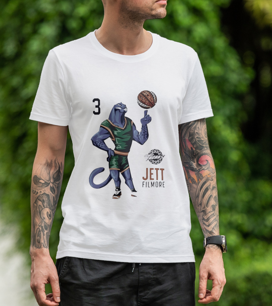 Jett Filmore Tharks Number 3 Basketball Player Panther T-Shirt