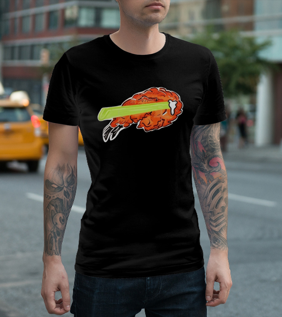 Buffalo Chicken Wing Celery Stick Combo T-Shirt
