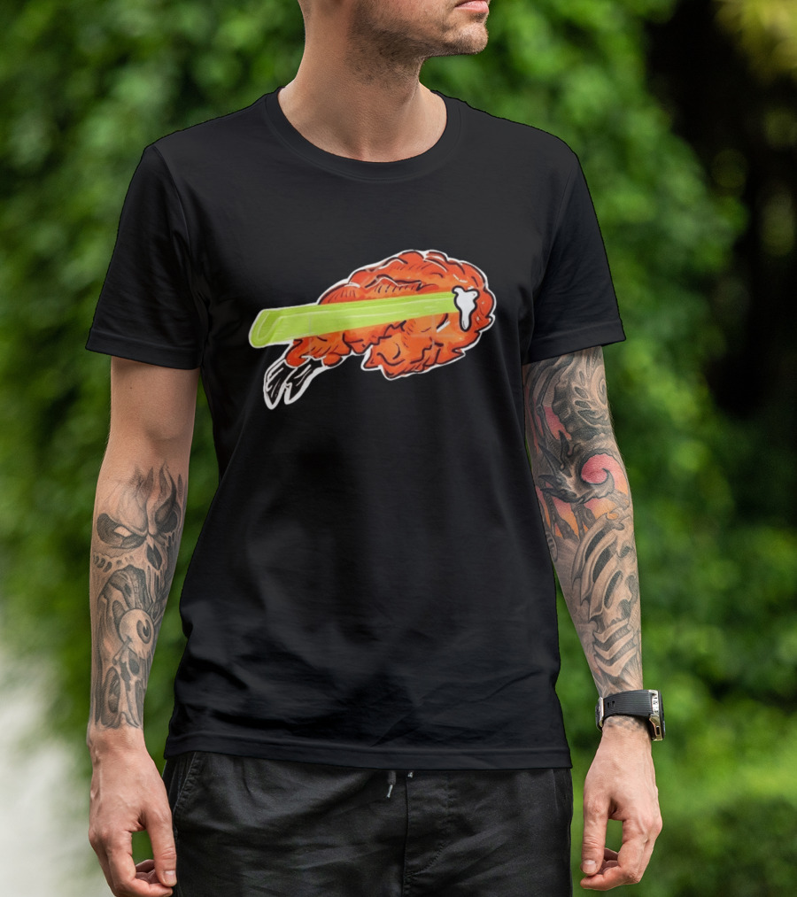 Buffalo Chicken Wing Celery Stick Combo T-Shirt