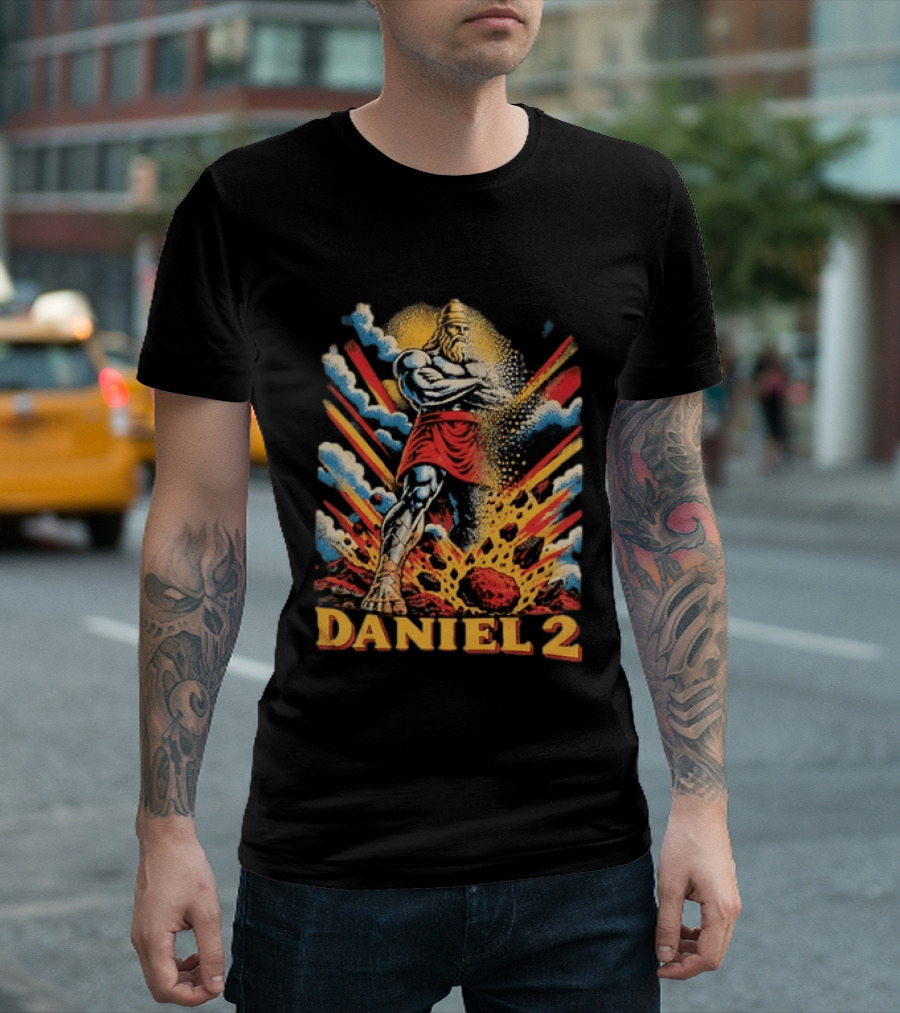 Daniel 2 Statue Nebuchadnezzar Dream Comic Explosion T-Shirt
