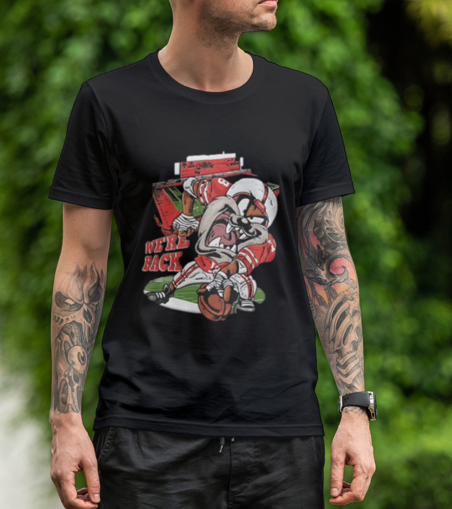 Nebraska Cornhuskers Tasmanian Devil We're Back Football Stadium T-Shirt