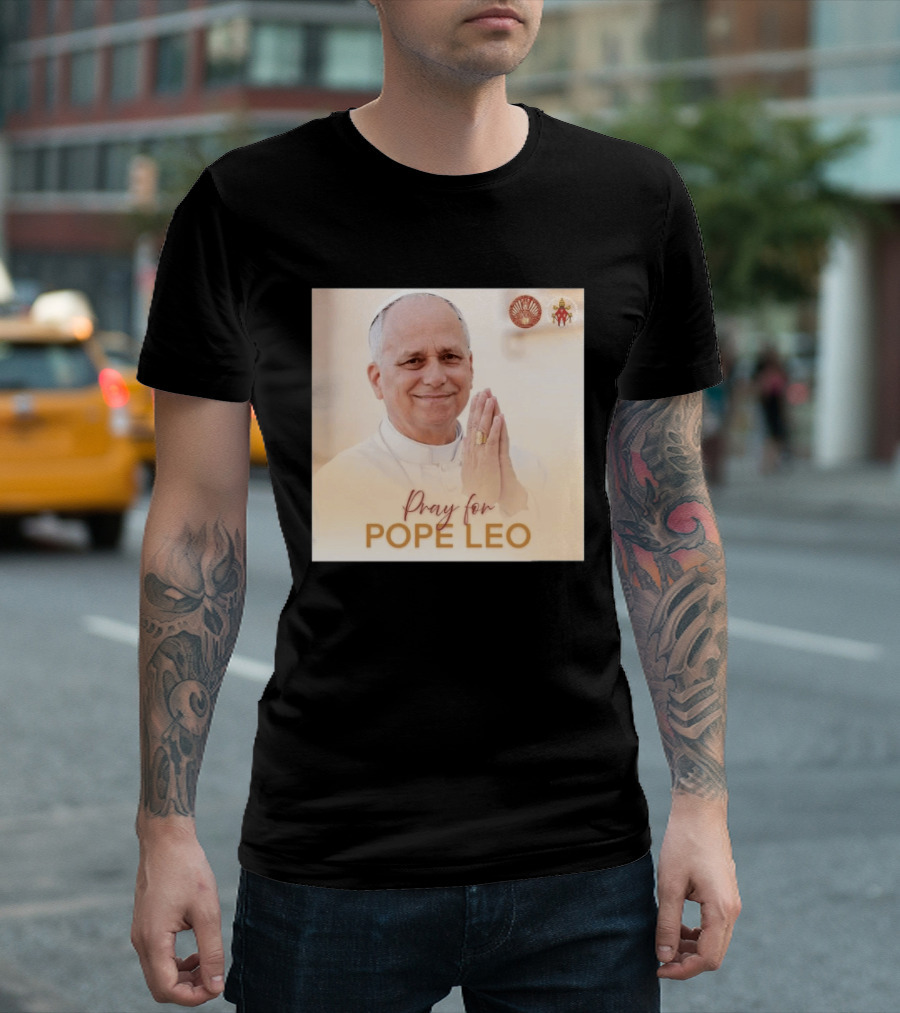 Pray For Pope Leo Clerical Blessing With Clergy T-Shirt
