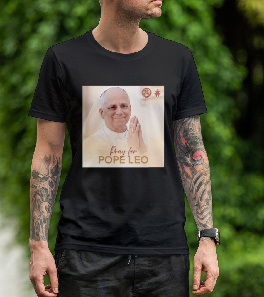 Pray For Pope Leo Clerical Blessing With Clergy T-Shirt