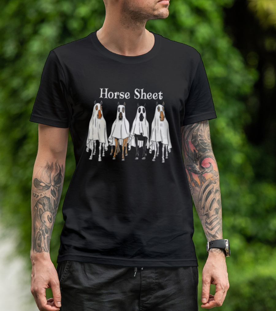 Horse Sheet Four Ghost Horses In White Sheets T-Shirt